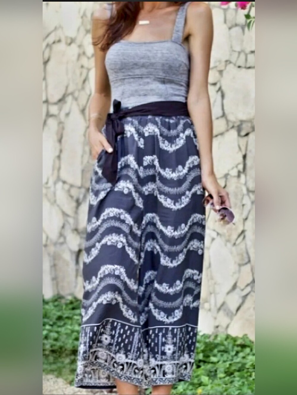 Anthropologie (Lilka) Maple Lane Sleeveless Wide Leg Jumpsuit